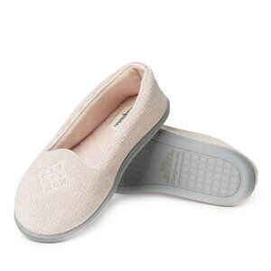 Dearfoams Womens Cozy Rebecca House Ballet Slipper Pink Size XL 11/12